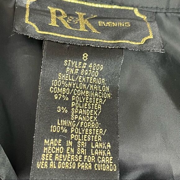 Vintage R&K Evening Black Full Lace Collarless Button Down Blazer 8 - Picture 6 of 6